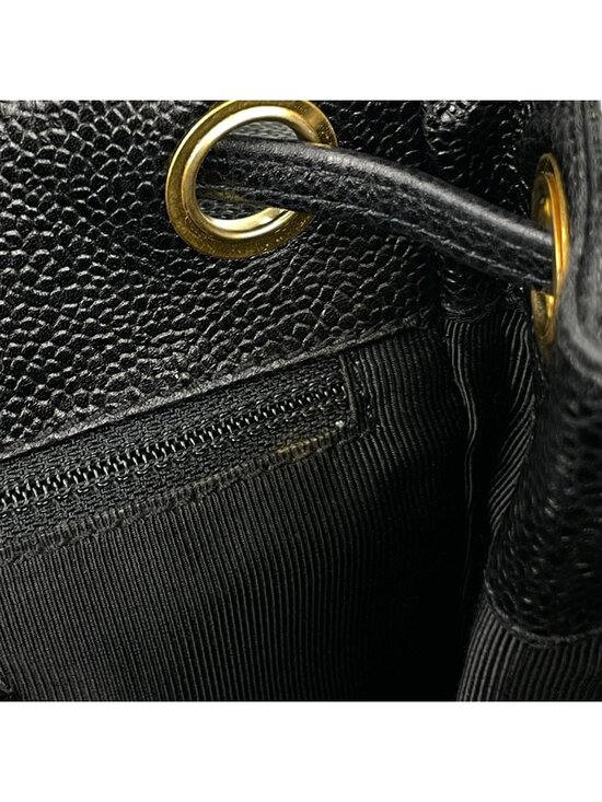Chanel Triple CC Logo Backpack Caviar Leather Black main image 5